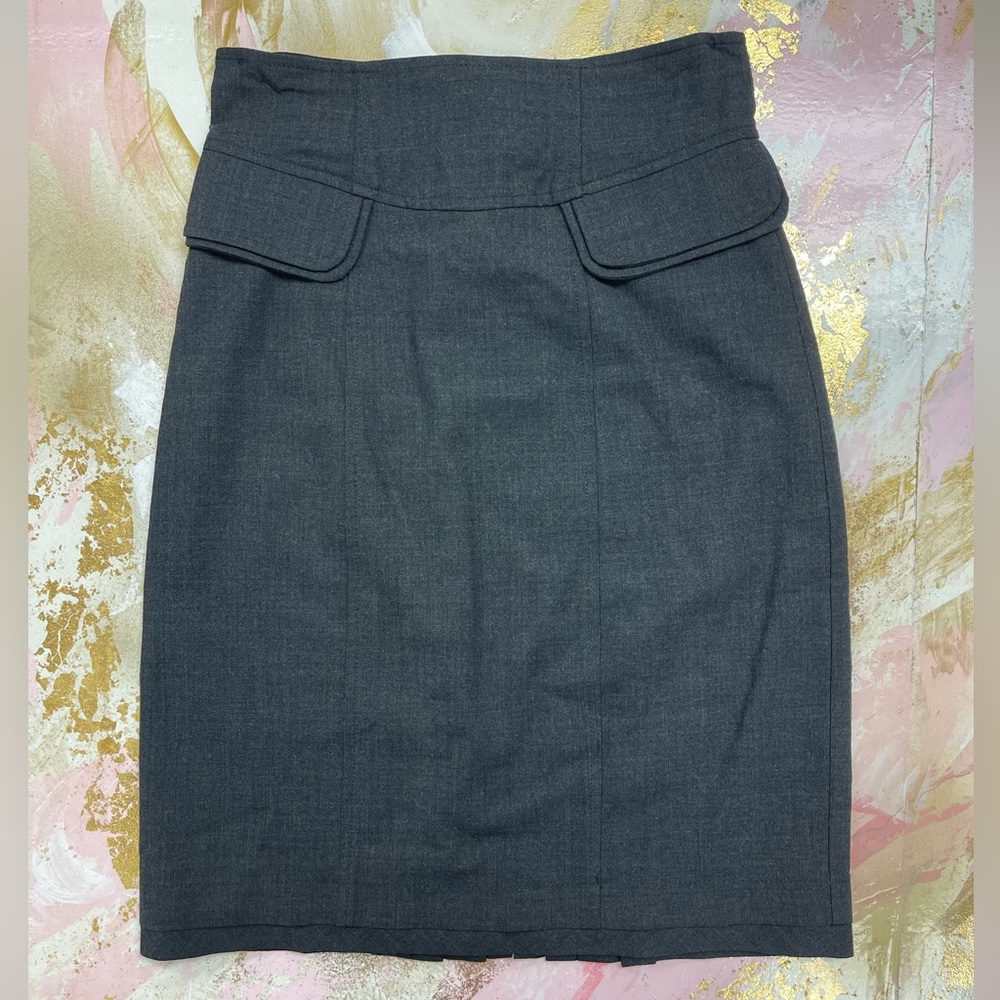 Nanette Lepore Vintage charcoal pencil skirt 0